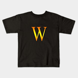 GOLD LETTER W Kids T-Shirt